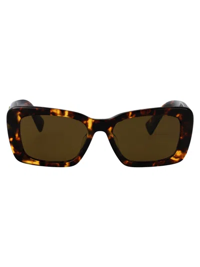 Miu Miu Havana Miele Acetate Sunglasses In Brown