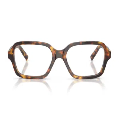 MIU MIU HAVANA MIU REGARD ACETATE SQUARE SUNGLASSES