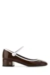 Miu Miu Maroon Round Toe Pumps