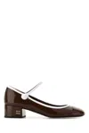 Miu Miu Maroon Round Toe Pumps