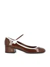 Miu Miu Maroon Round Toe Pumps