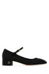 Miu Miu Logo High Heels In Black