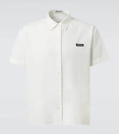 Miu Miu Hemd Aus Popeline In Weiss