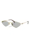 Miu Miu Hexagonal Frame Sunglasses In Gray