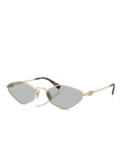 Miu Miu Hexagonal Frame Sunglasses In Gray