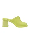 Miu Miu High-heeled Muller Shoes In Green
