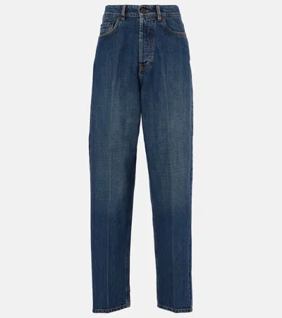 Miu Miu High-rise Boyfriend Jeans In Blau