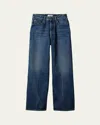 Miu Miu Logo-embroidered Denim Jeans In F0008 Bleu