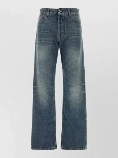 MIU MIU HIGH RISE WIDE LEG DENIM JEANS