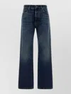 Miu Miu High Waist Wide Leg Denim Trousers In Blue