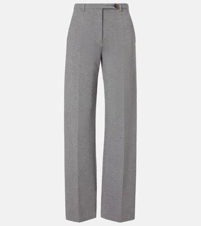 Miu Miu High-rise Wide-leg Pants In Gray