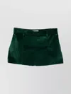 Miu Miu High Waist Mini Skirt Front Pleats In Green