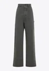 Miu Miu Women Pinstripe Pants In Green