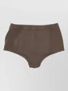 Miu Miu High Waist Ribbed Texture Lingerie Brief In Brown