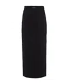 Miu Miu High-waist Stretch Midi Skirt In Black