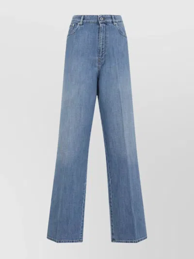 MIU MIU HIGH WAIST WIDE LEG DENIM JEANS