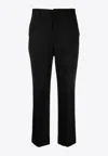 Miu Miu Pinstripe Tailored Pants In Black