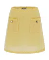 Miu Miu High-waisted A-line Skirt In Yellow