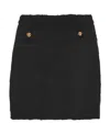 Miu Miu Bouclé Miniskirt In Black