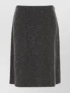 Miu Miu High-waisted Wool Skirt For Versatile Styling In Black
