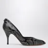 Miu Miu Ardesia 85 Python Print Leather Pumps In Black