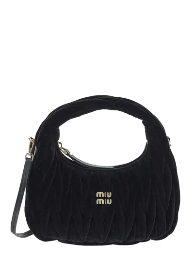 Miu Miu Hobo Bag In Black