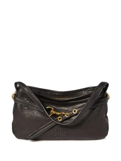 Miu Miu Hobo Wander Bags In Black