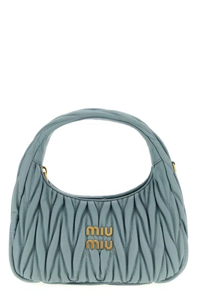 Miu Miu 'hobo Wander' Handbag In Blue