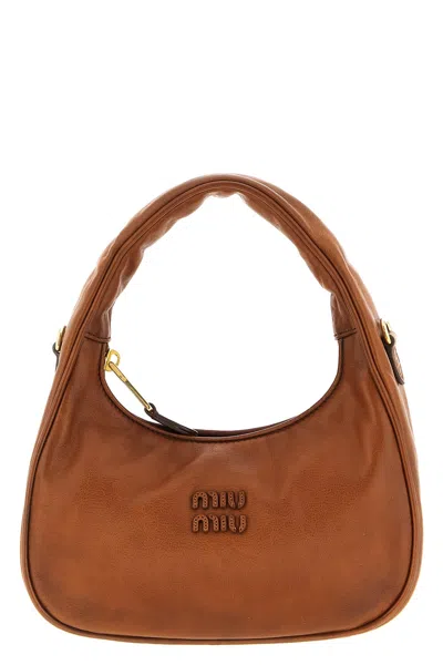 Miu Miu 'hobo Wander' Handbag In Brown