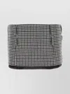 Miu Miu Houndstooth Embroidered Wool Mini Skirt In Black