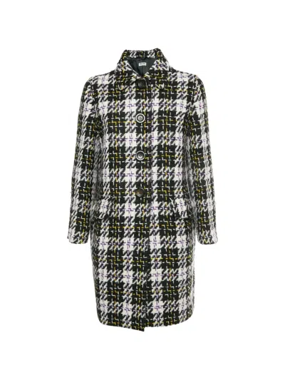 Pre-owned Miu Miu Houndstooth Wool Coat In Black