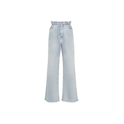 Miu Miu Iconic Denim Jeans In Light Blue