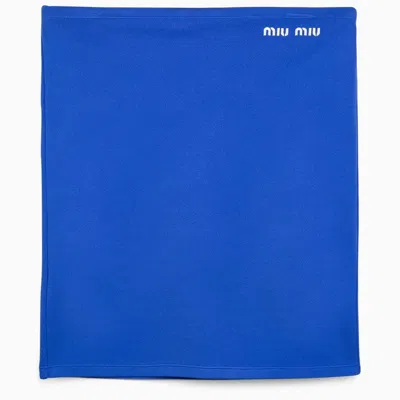 Miu Miu Indigo Sheath Skirt In Recycled Polyamide Women In Blue