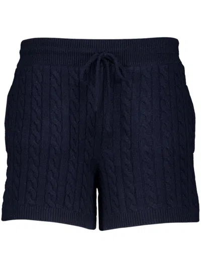 Miu Miu Intarsia-knit Shorts In Black