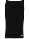Miu Miu Rock Mit Intarsien-logo In Schwarz