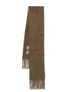 Miu Miu Soft Mohair Blend Wraparound Scarf In Braun