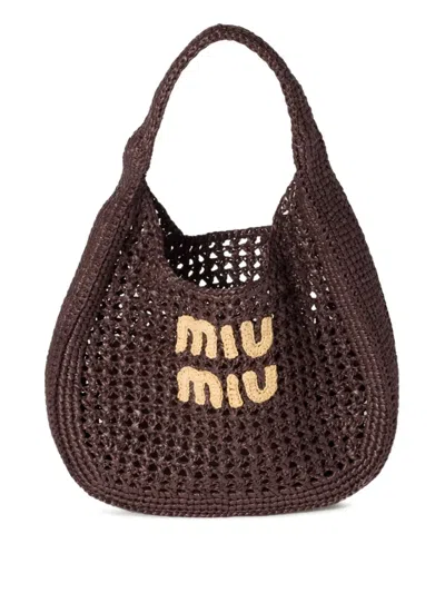 MIU MIU INTERWOVEN TOTE BAG