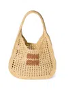 Miu Miu Raffia-effect Woven Hobo Bag
