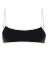 Miu Miu Top Bikini In Nylon Stretch Blu Notte  Donna In Blue