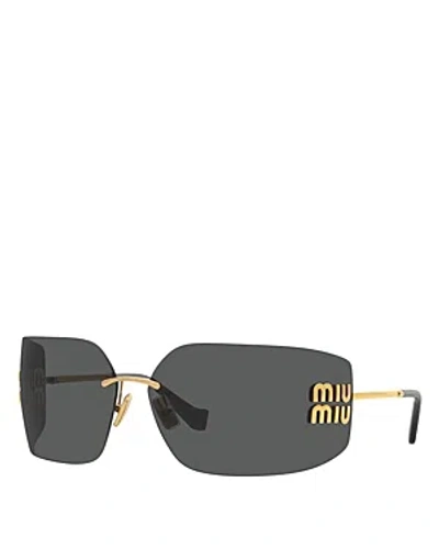 Miu Miu Irregular Sunglasses, 80mm In Gray Solid