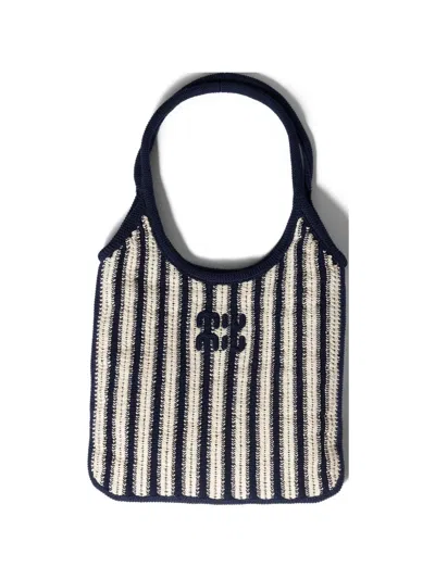 Miu Miu Ivy Crochet Bag In Blue