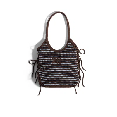 Miu Miu Ivy Crochet Bag In Brown