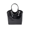Miu Miu Ivy Leather Tote Bag In Black