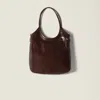 Miu Miu Ivy Leather Bag In Brown