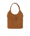 Miu Miu Women Ivy Mini Leather Handbag In Brown