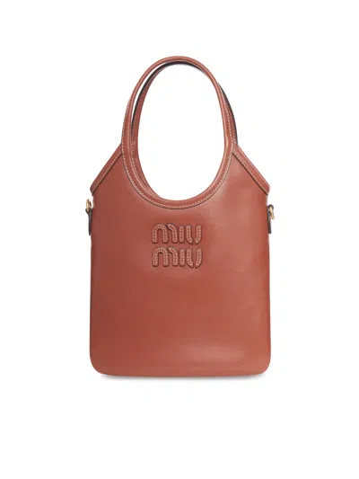 Miu Miu Ivy Leather Handbag In Multi