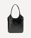 Miu Miu Ivy Leather Shoulder Bag In Black