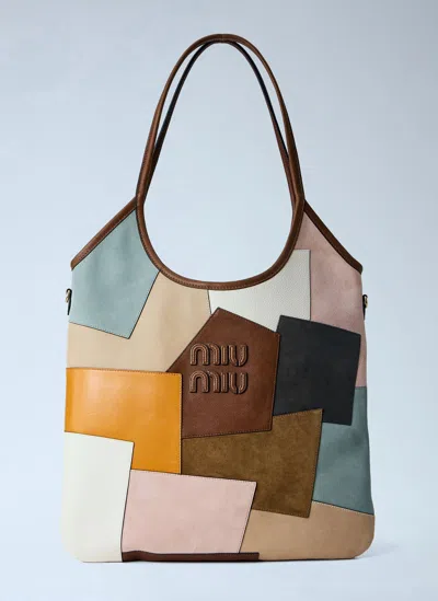 Miu Miu Ivy Leather Shoulder Bag In Multi