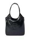 Miu Miu Ivy Leather Tote Bag In Black
