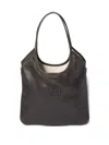 Miu Miu Ivy Leather Tote Bag In Black